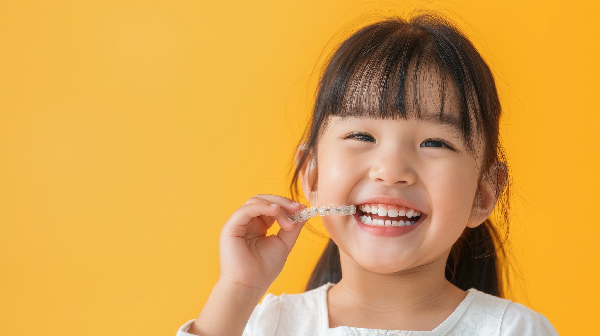 マウスピース矯正をする子ども