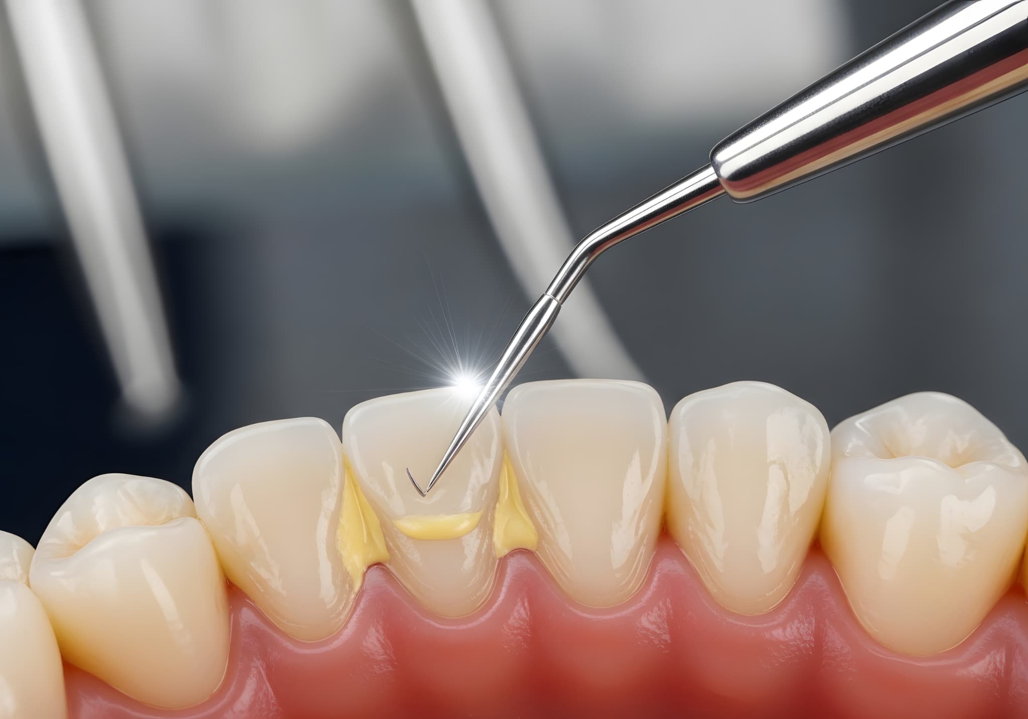 歯石の付いた歯